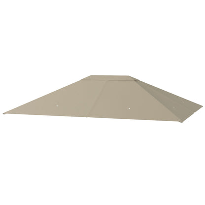 10' x 13' Gazebo Replacement Canopy Cover, Gazebo Roof Replacement (TOP COVER ONLY), Khaki Gazebo Canopy Replacement Khaki  at Gallery Canada