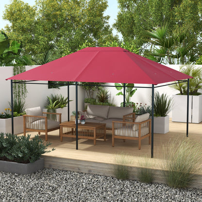 10' x 13' Gazebo Replacement Canopy Cover, Gazebo Roof Replacement (TOP COVER ONLY), Wine Red Gazebo Canopy Replacement   at Gallery Canada