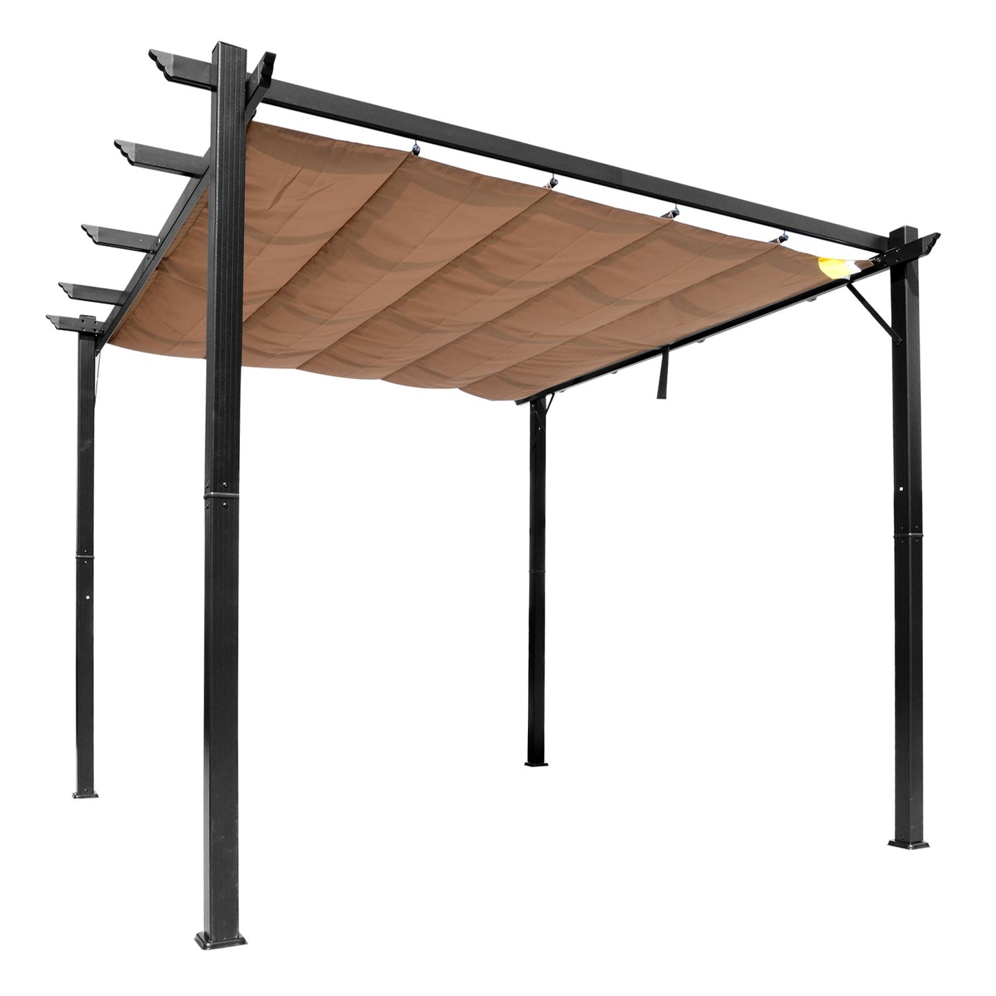 10' x 13' Outdoor Pergola Aluminium Gazebo Backyard Canopy Cover Square Sunshade Garden Grape Trellis Black Pergolas Multi Colour  at Gallery Canada