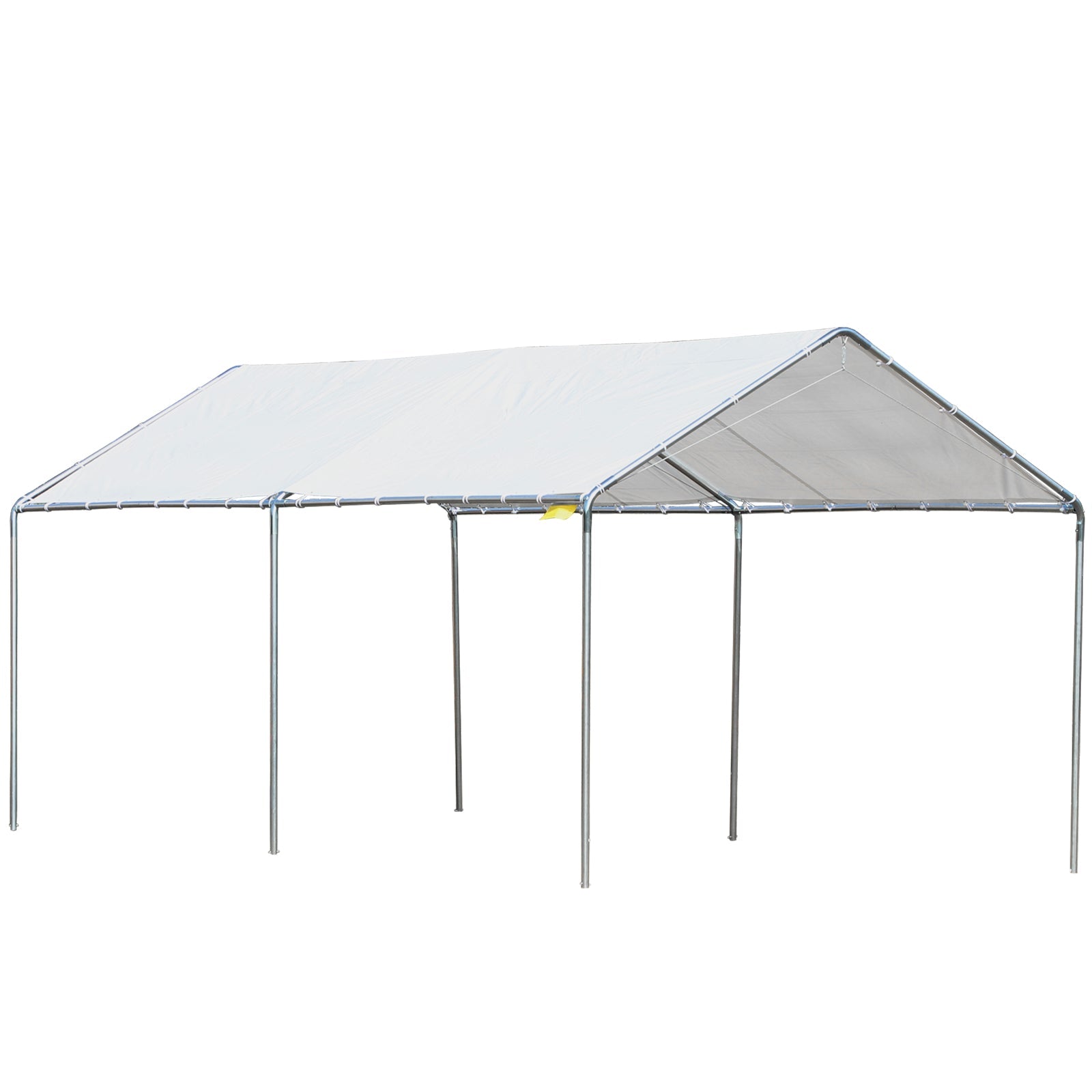 10' x 20' Carport Heavy Duty Galvanized Car Canopy with Included Anchor Kit, 3 Reinforced Steel Cables, White Car Shelters Multi Colour  at Gallery Canada