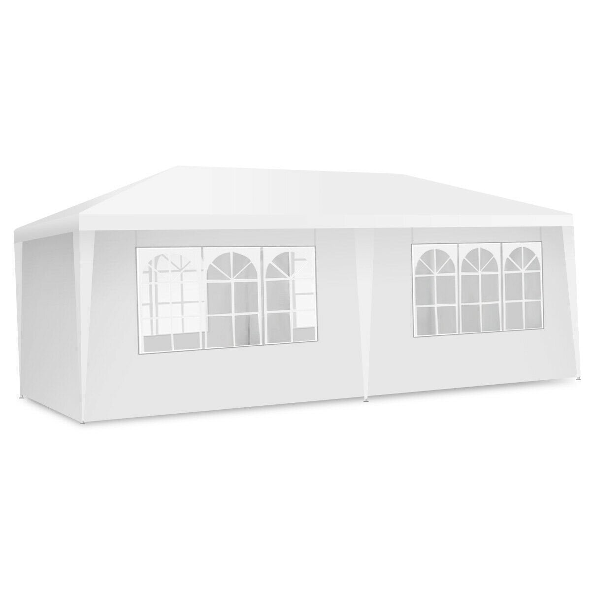 10 x 20 Feet 6 Sidewalls Canopy Tent with Carry Bag, White Canopies   at Gallery Canada