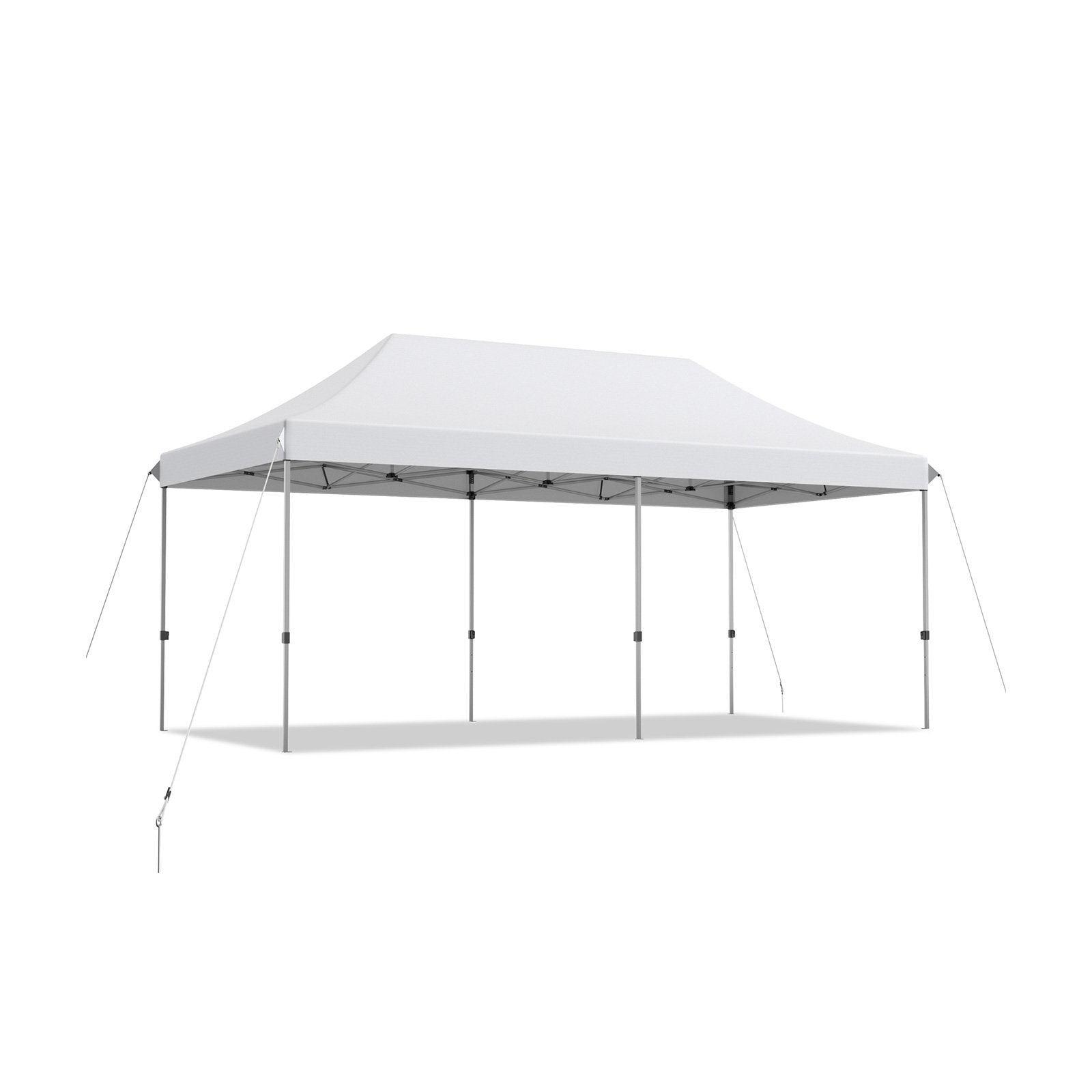 10 x 20 Feet Adjustable Folding Heavy Duty Sun Shelter with Carrying Bag, White Canopies   at Gallery Canada