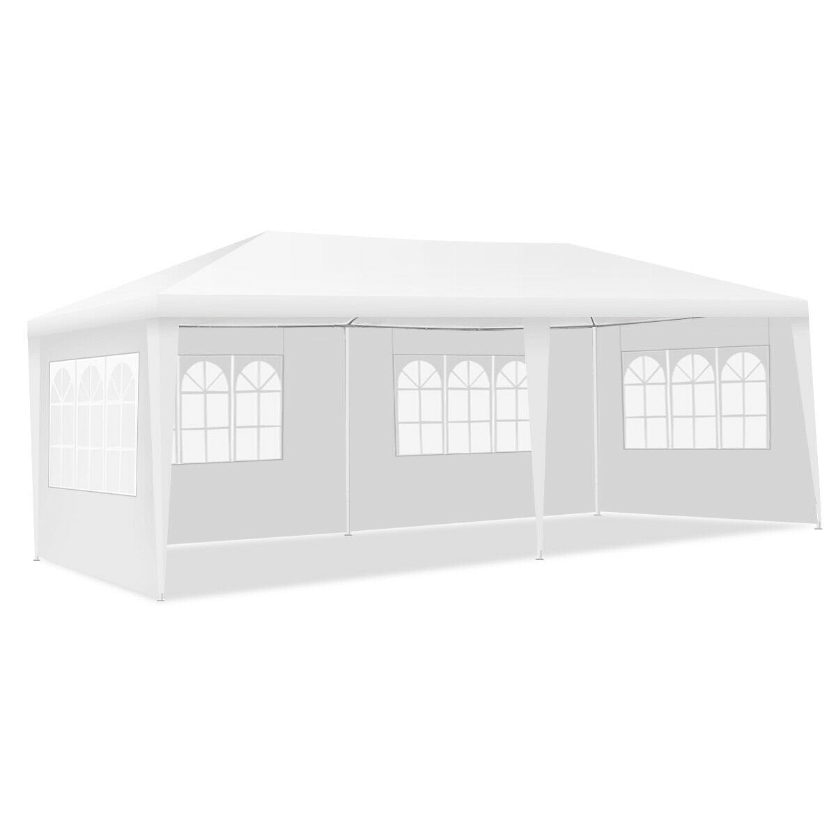 10 x 20 Feet Outdoor Party Wedding Canopy Tent with Removable Walls and Carry Bag, White Canopies   at Gallery Canada