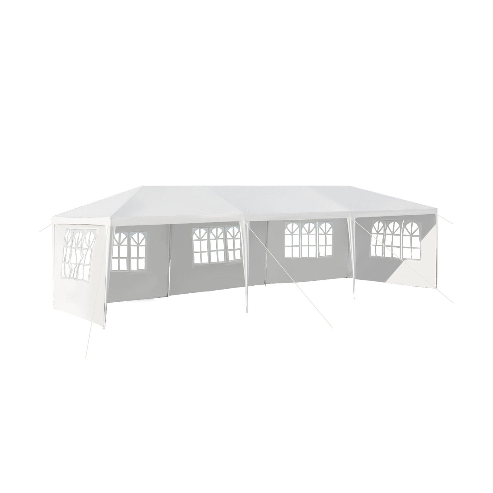 10 x 30 Feet Canopy Tent with 5 Removable Sidewalls for Party Wedding, White Canopies   at Gallery Canada