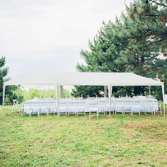 10 x 30 Feet Canopy Tent with 5 Removable Sidewalls for Party Wedding, White Canopies   at Gallery Canada