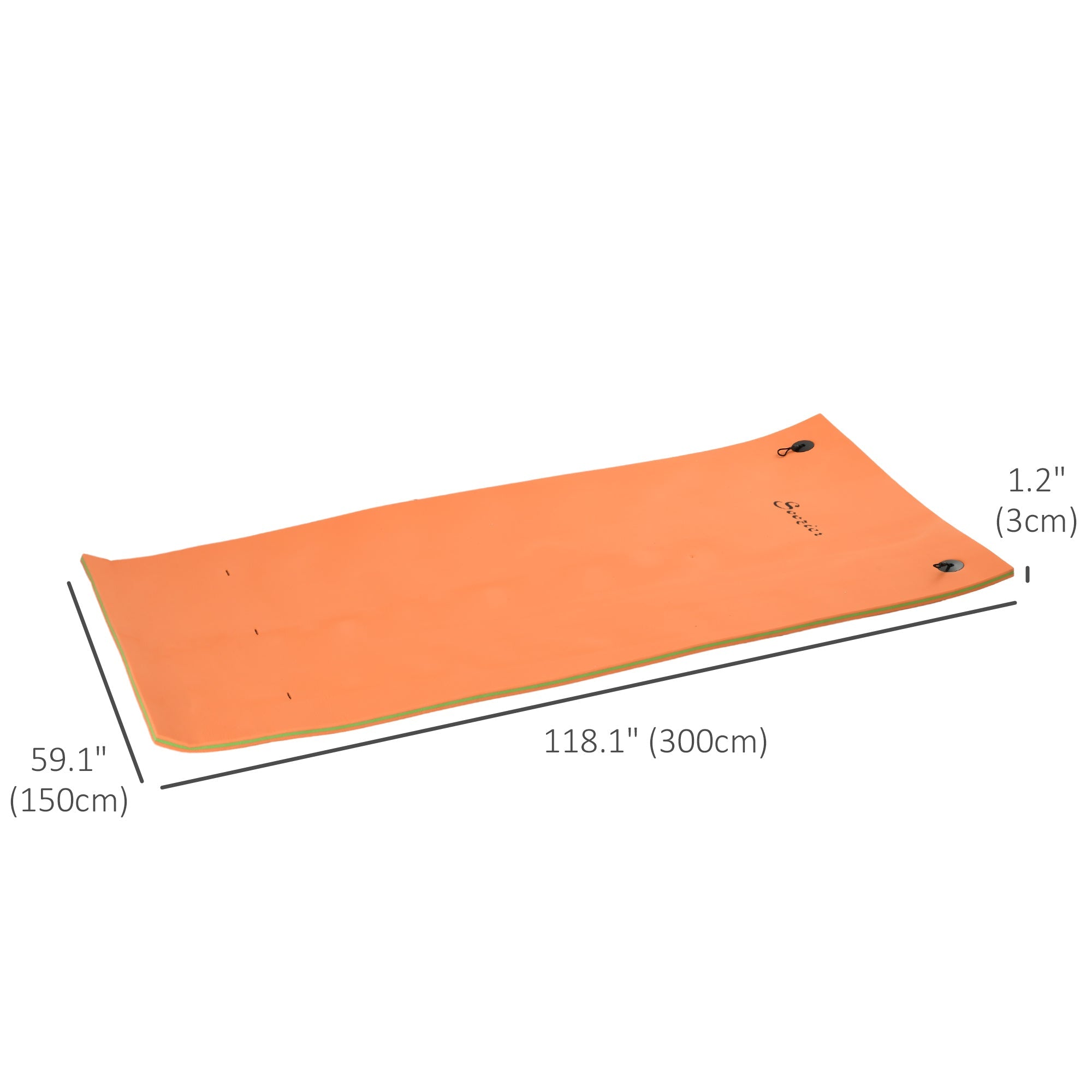 10' x 5' Roll-Up Pool Float Pad Water Floating Mat for Lake, Ocean, Pool Playing, Relaxing &; Recreation, Orange Water Sports & Boating Supplies   at Gallery Canada