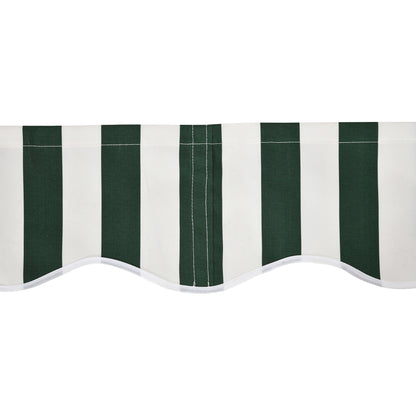 10' x 8' Retractable Awning Fabric Replacement Outdoor Sunshade Canopy Awning Cover, UV Protection, Green and White Awning Fabric Replacement   at Gallery Canada