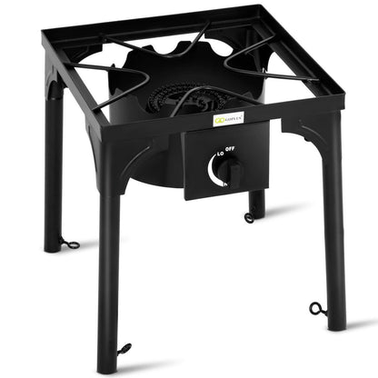 100 000-BTU Portable Propane Outdoor Camp Stove with Adjustable Legs, Black Outdoor Grills   at Gallery Canada