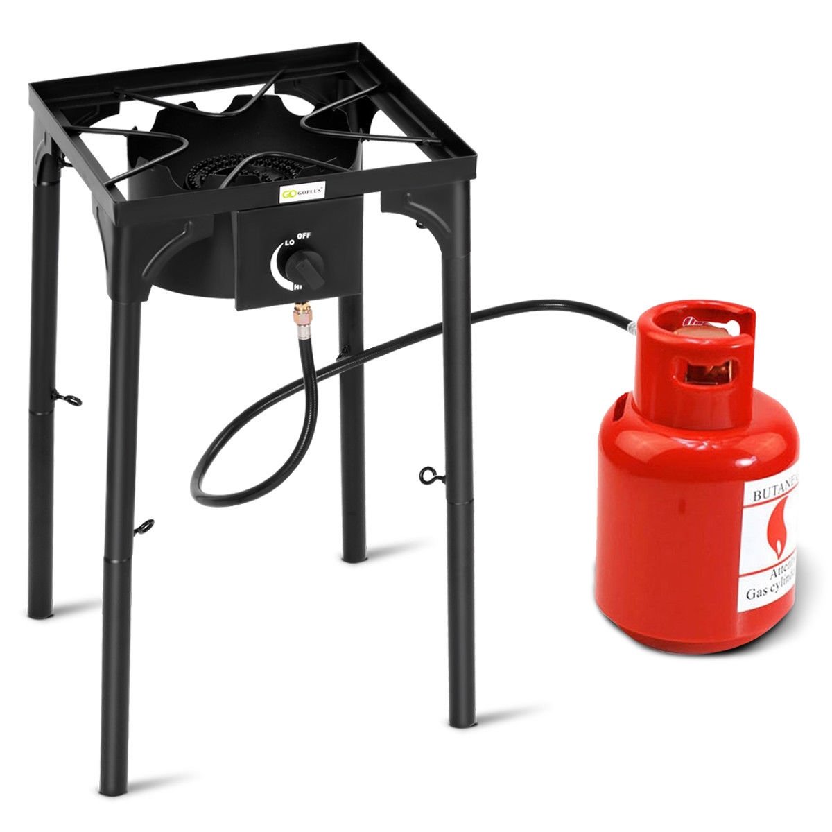 100 000-BTU Portable Propane Outdoor Camp Stove with Adjustable Legs, Black Outdoor Grills   at Gallery Canada