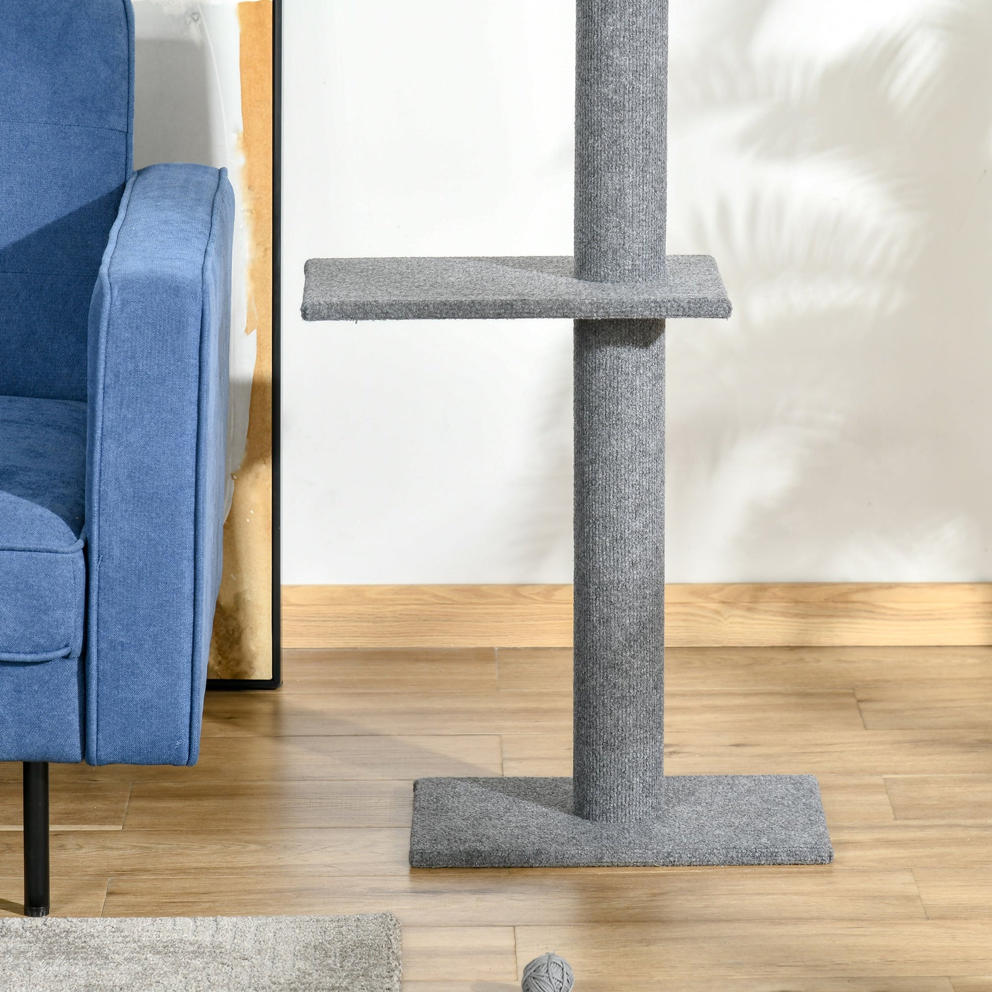 100" Floor To Ceiling Cat Tree w/ 3 Perches Activity Center for Kittens Cat Tower Furniture, Grey Floor to Ceiling Cat Trees   at Gallery Canada