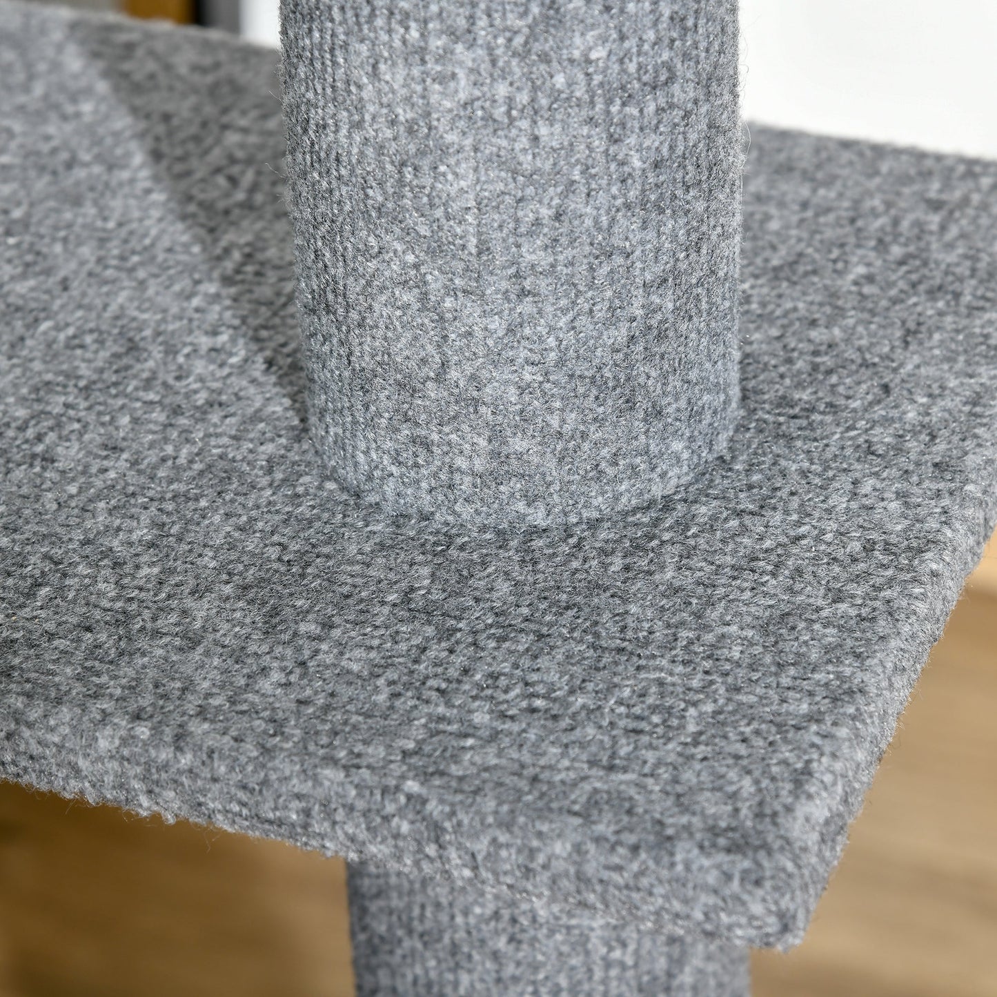 100" Floor To Ceiling Cat Tree w/ 3 Perches Activity Center for Kittens Cat Tower Furniture, Grey Floor to Ceiling Cat Trees   at Gallery Canada