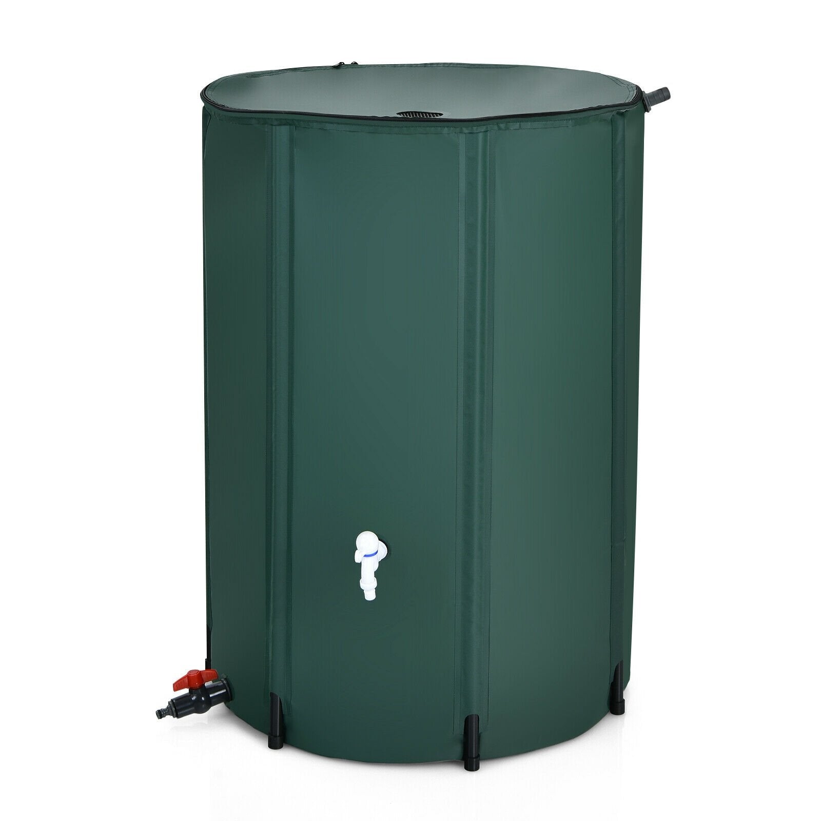 100 Gallon Portable Rain Barrel Water Collector Tank with Spigot Filter, Green Watering & Irrigation   at Gallery Canada