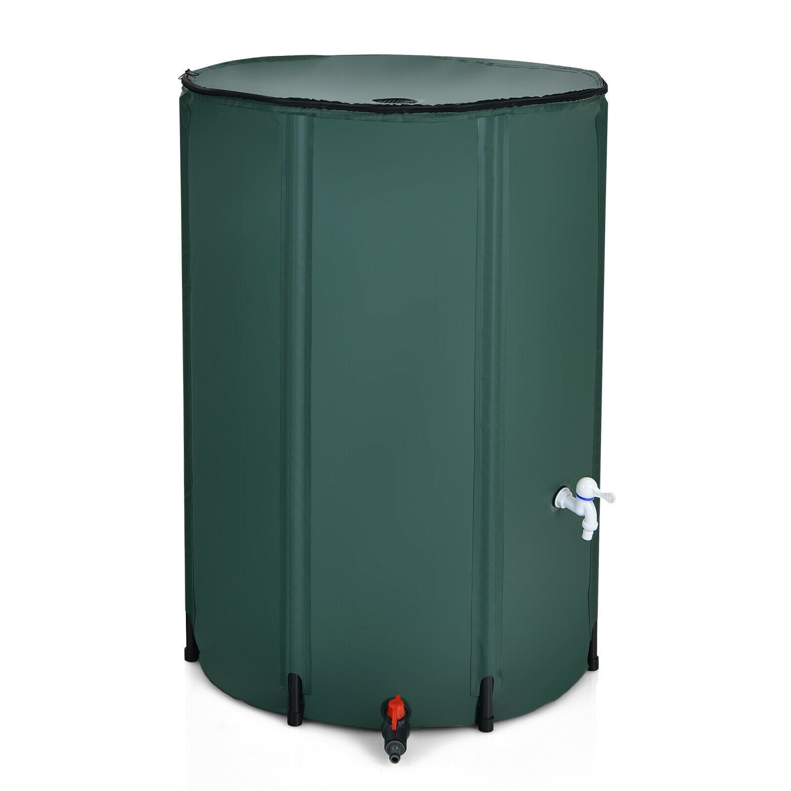 100 Gallon Portable Rain Barrel Water Collector Tank with Spigot Filter, Green Watering & Irrigation   at Gallery Canada