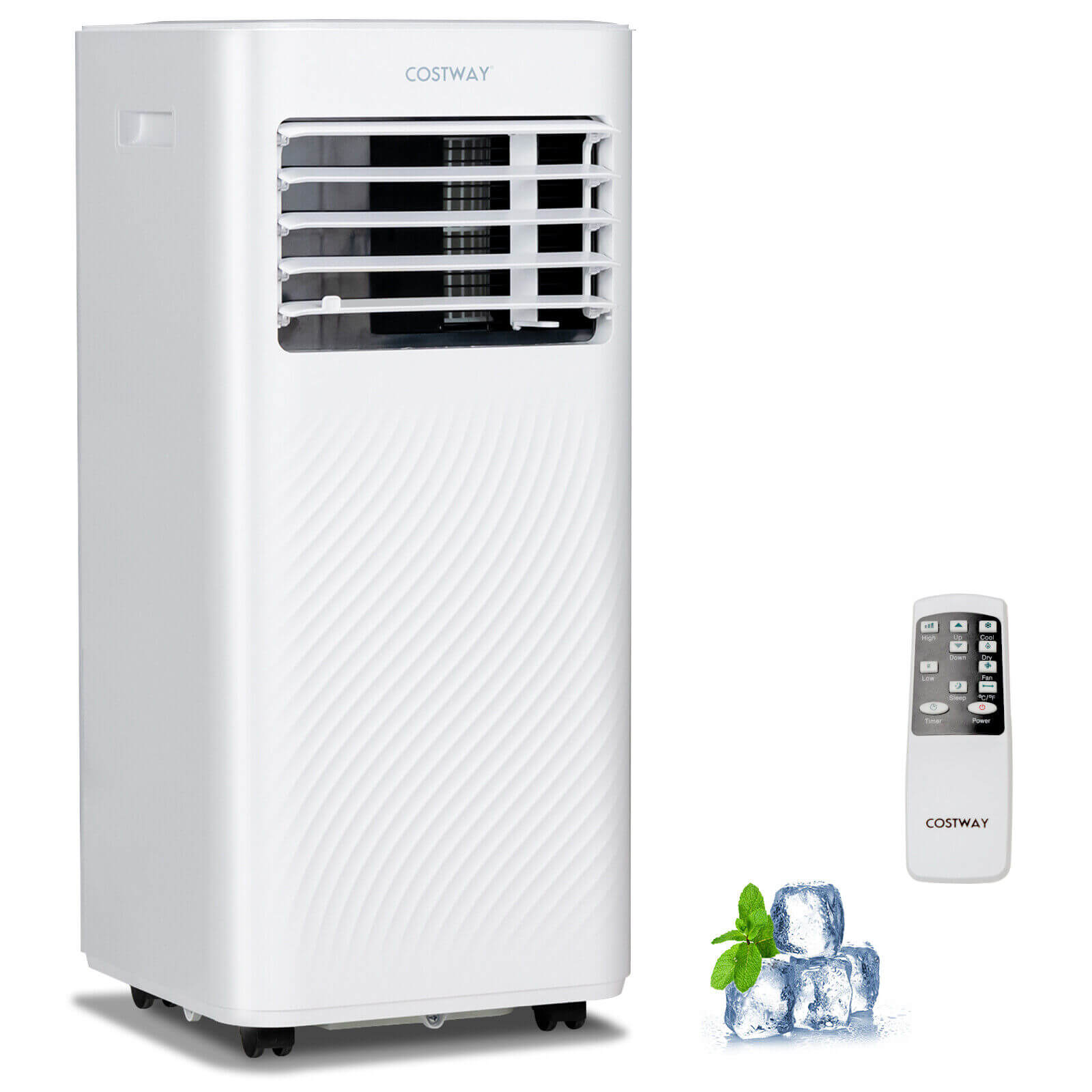 10000 BTU 4-in-1 Portable Air Conditioner with Humidifier and Sleep Mode, White Portable Air Conditioners   at Gallery Canada