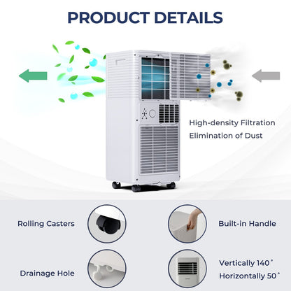 10000 BTU Air Cooler with Fan and Dehumidifier Mode, White Portable Air Conditioners   at Gallery Canada