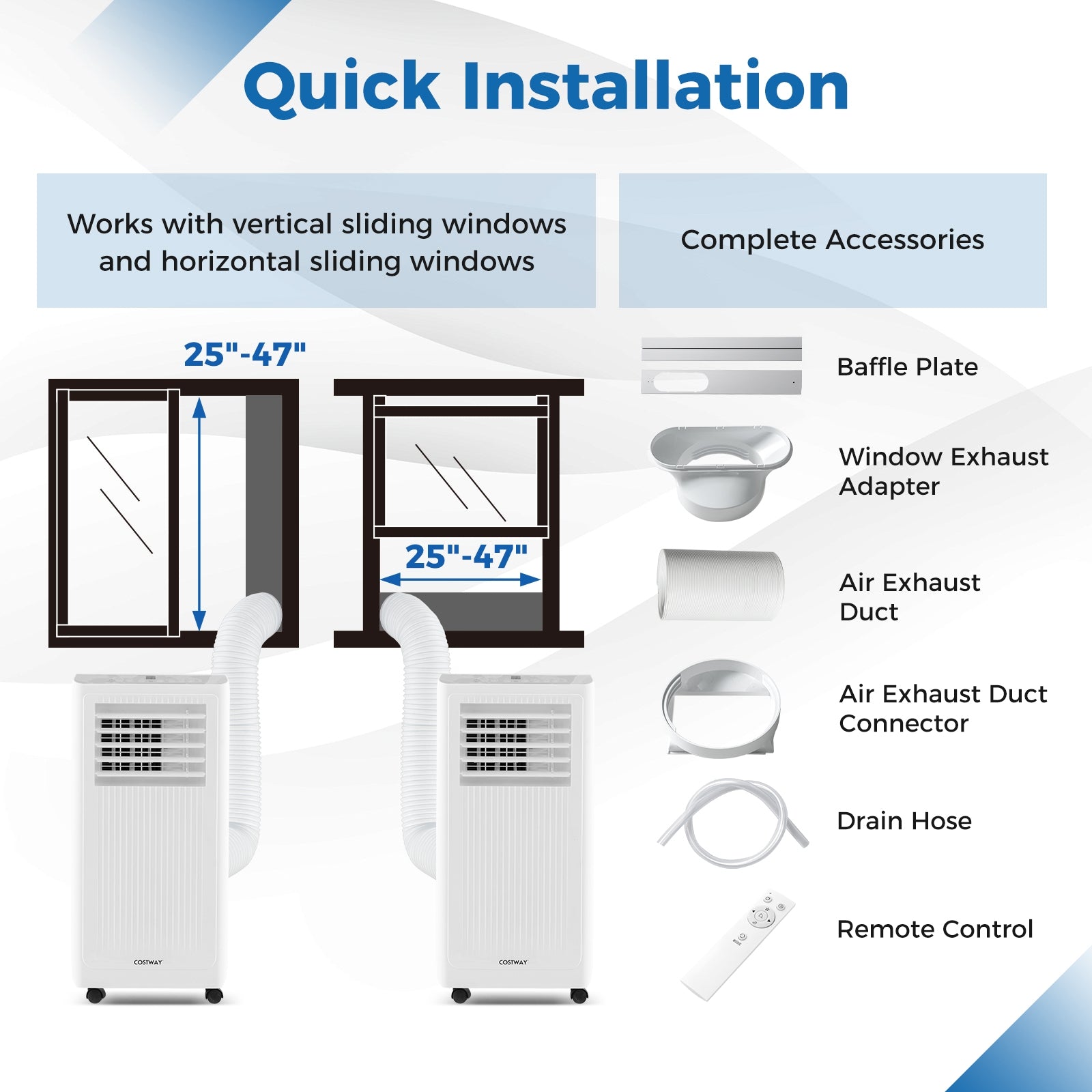 10000 BTU Portable Air Conditioner 3 in 1 AC Unit Fan and Dehumidifier, White Portable Air Conditioners   at Gallery Canada