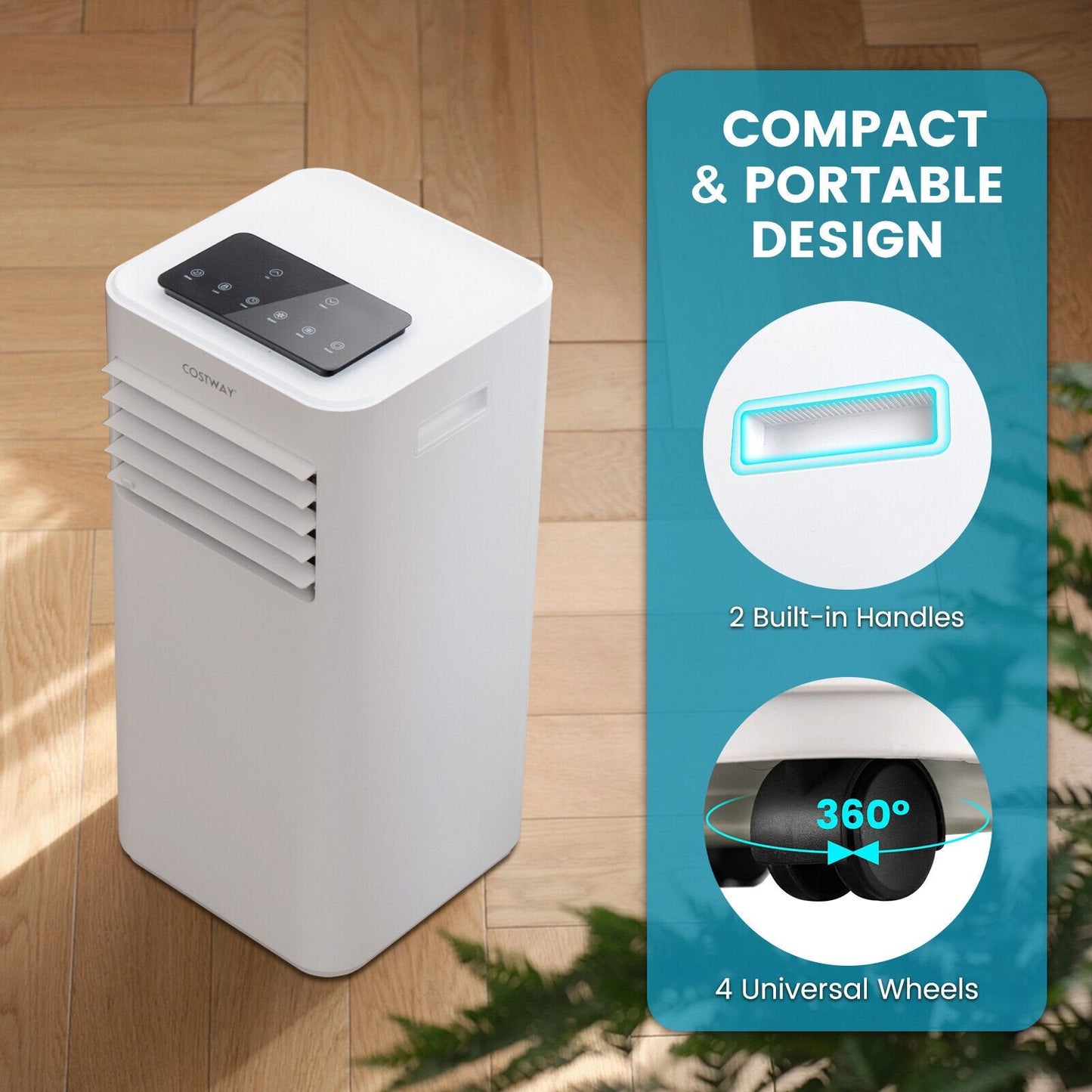10000 BTU Portable Air Conditioner with Sleep Mode-10000 BTU, White Portable Air Conditioners   at Gallery Canada