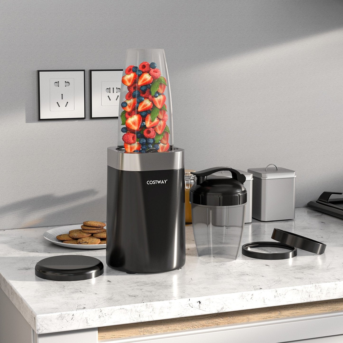 1000W Portable Blender with 6-Blade Design, Black Food Mixers & Blenders   at Gallery Canada