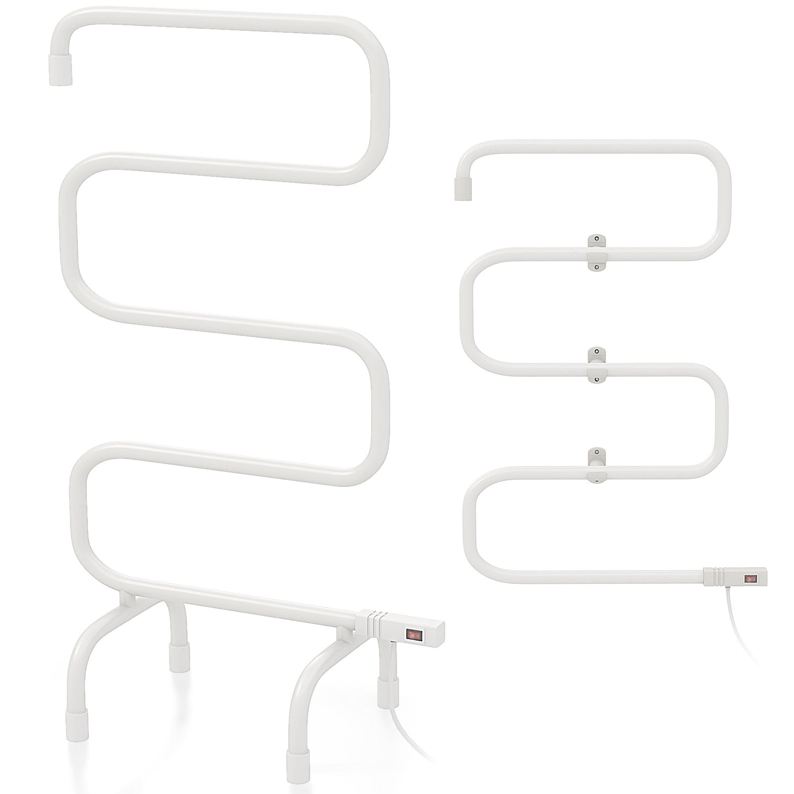 100W Electric Towel Warmer Drying Rack, White Towel Racks   at Gallery Canada