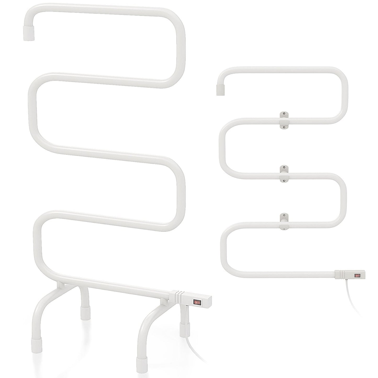 100W Electric Towel Warmer Drying Rack, White Towel Racks   at Gallery Canada