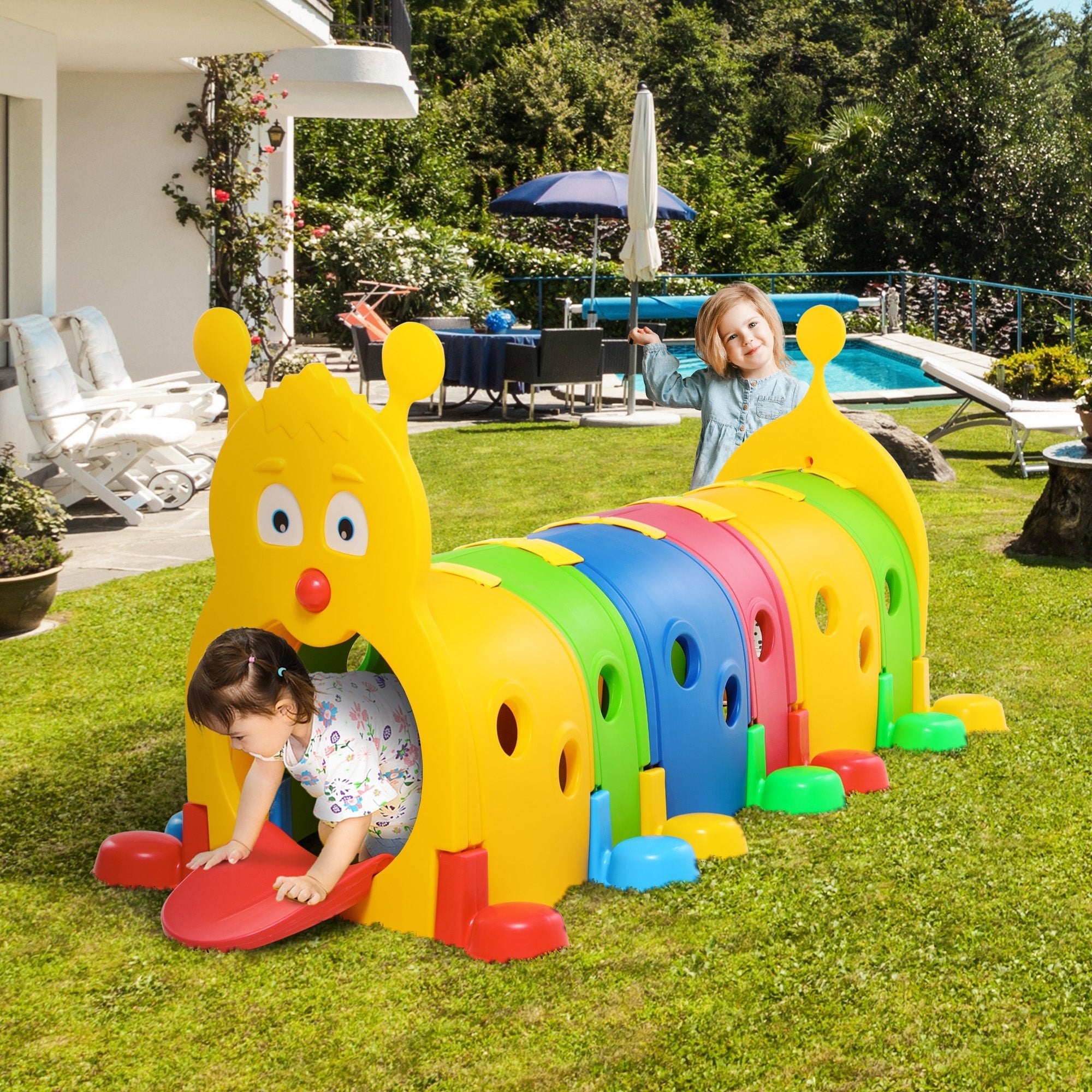 107 Inch Long Kids Play Tunnel Outdoor Indoor Climb-N-Crawl Play Equipment Children's Play Tunnels   at Gallery Canada