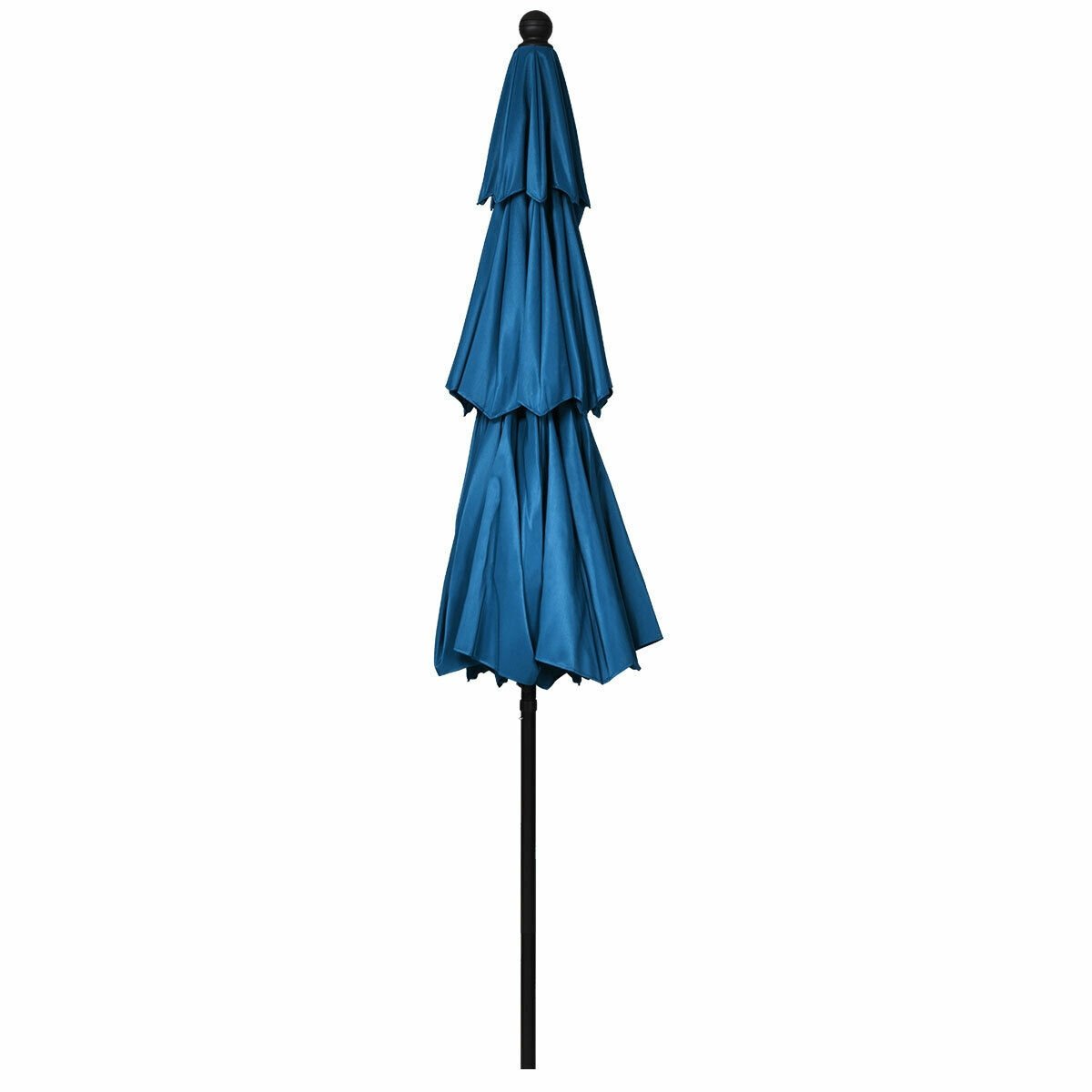 10ft 3 Tier Outdoor Patio Umbrella with Double Vented, Blue Outdoor Umbrellas   at Gallery Canada