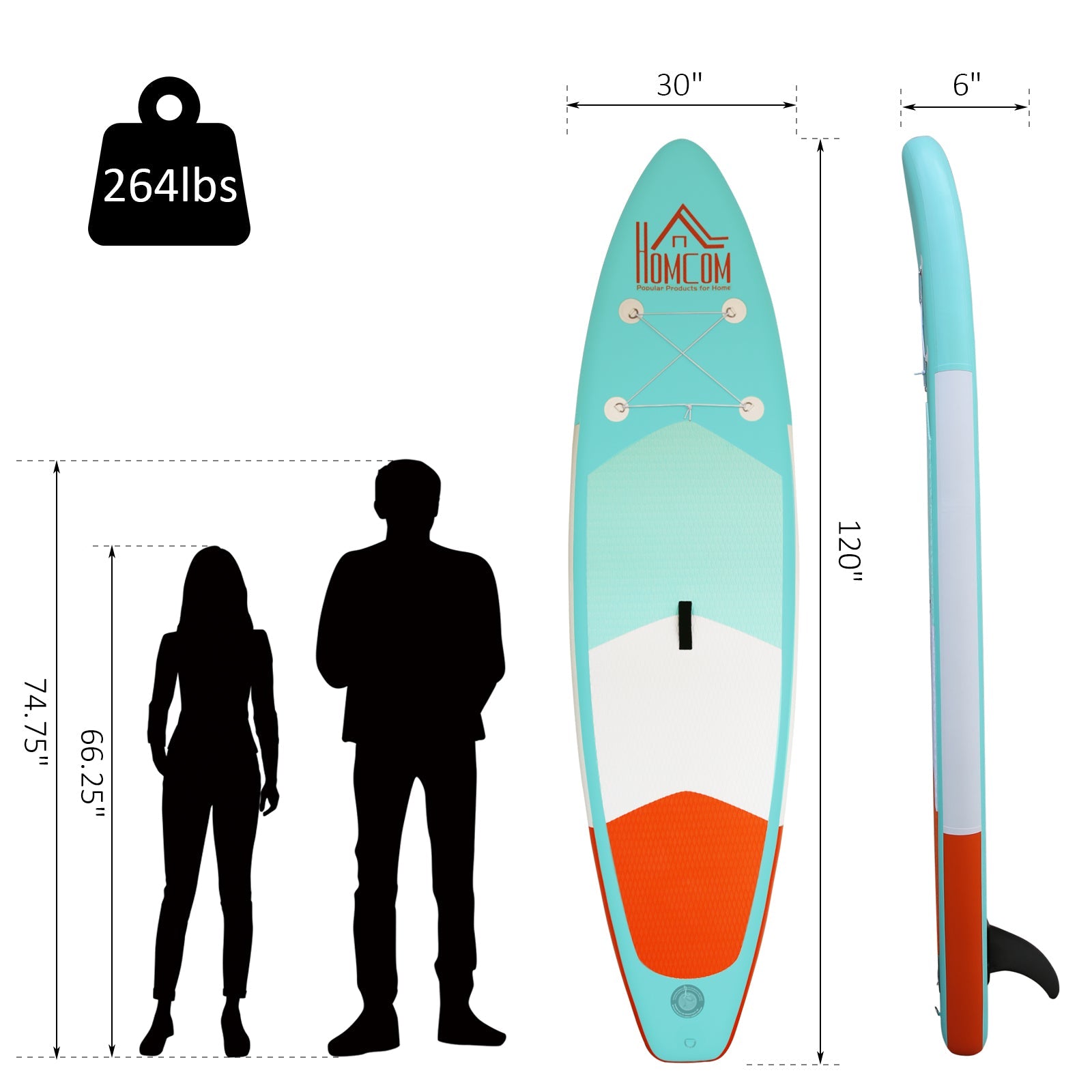 Ultra-Light 20lbs 10FT Inflatable Paddle Board with Accessories, Green Inflatable Paddle Boards   at Gallery Canada