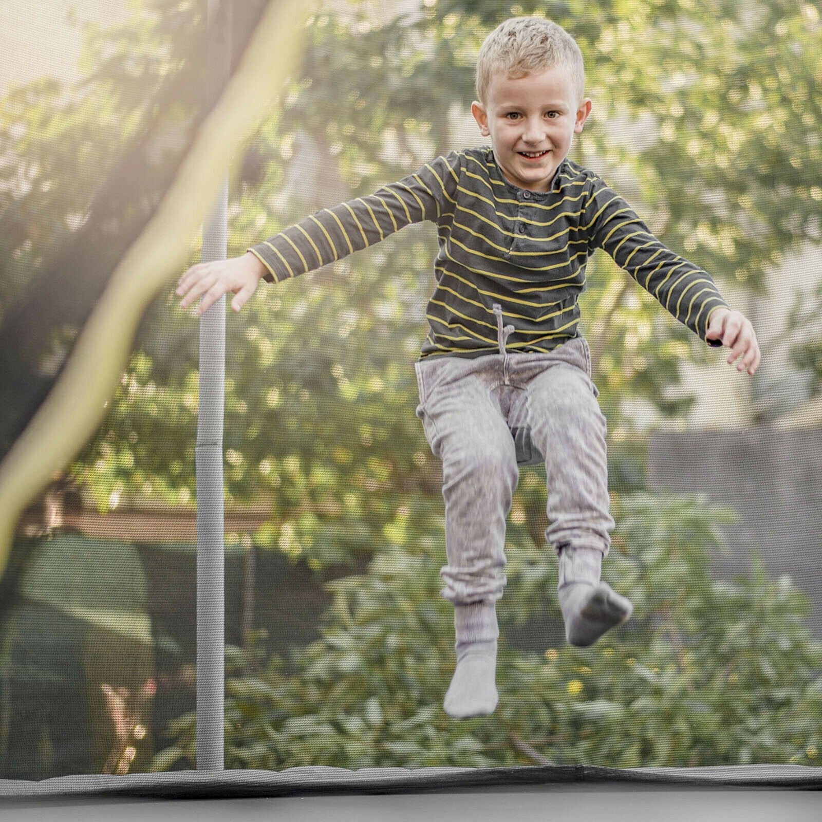 10Ft Replacement Weather-Resistant Trampoline Safety Enclosure Net, Black Trampoline Accessories   at Gallery Canada