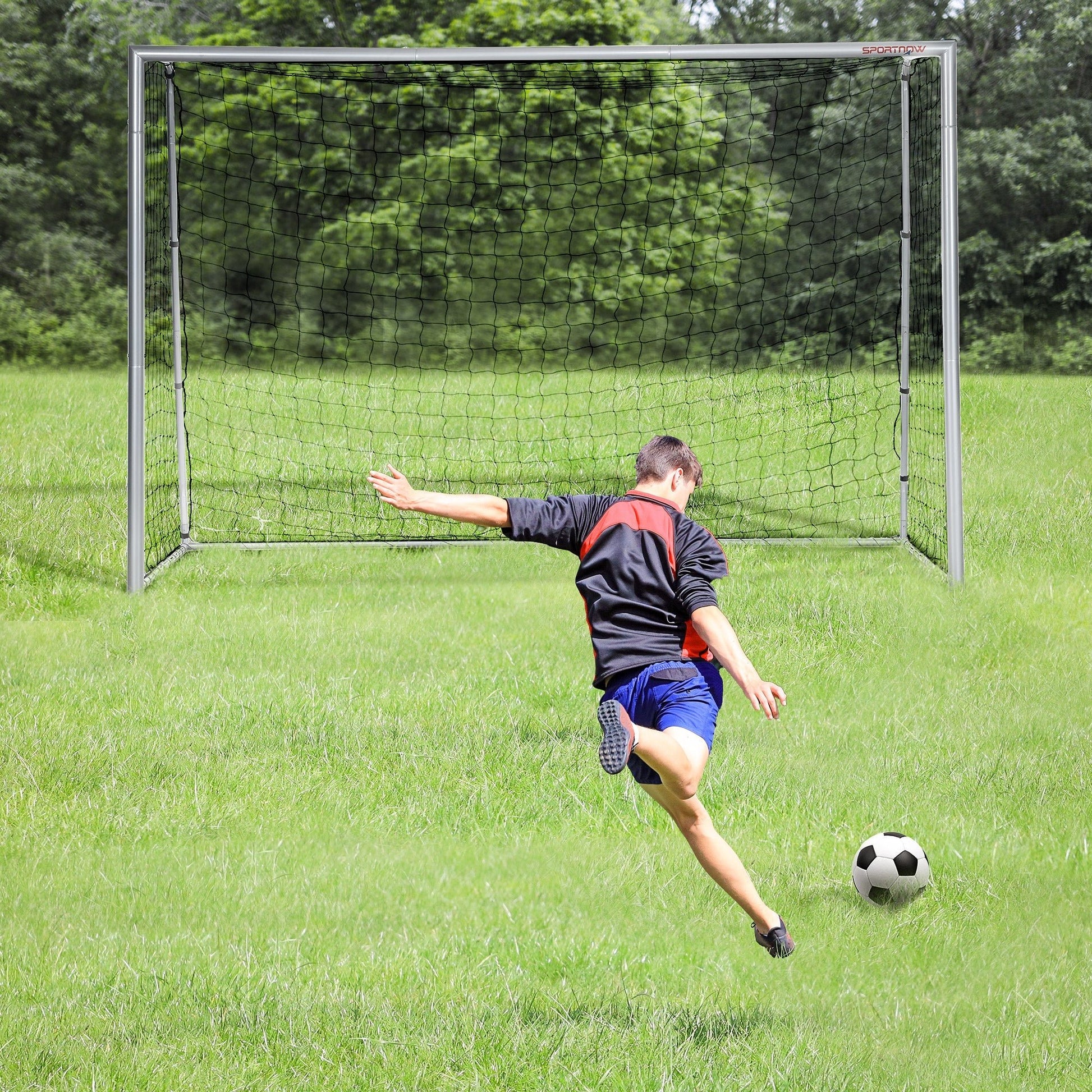 10ft x 6.5ft Soccer Goal, Soccer Net for Backyard with Ground Stakes, Quick and Simple Set Up Football   at Gallery Canada