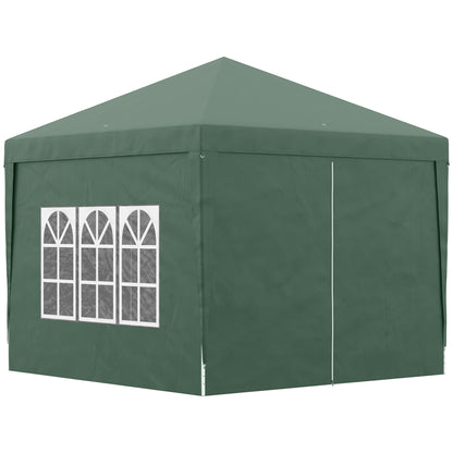 10'x10' Outdoor Pop Up Party Tent Wedding Gazebo Canopy with Carrying Bag (Green) Pop Up Canopies   at Gallery Canada