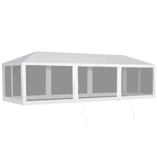 10'x10' Soft-top Gazebo Patio Steel Canopy Portable Party Event with Double Canopy Roof, Mosquito Netting, Coffee - Gallery Canada