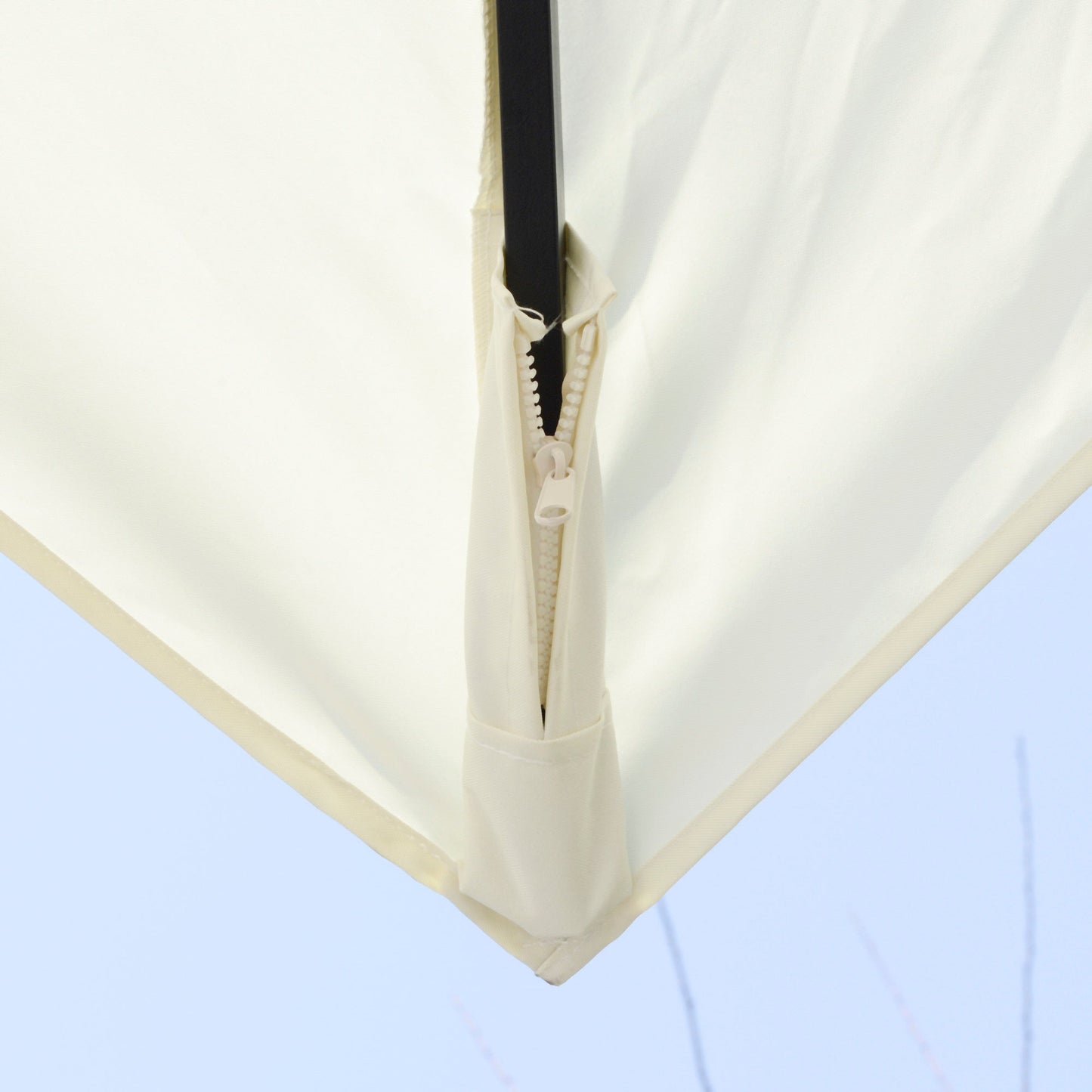 10x10ft Cantilever Umbrella Rotatable Square Top Market Parasol with 4 Adjustable Angle for Backyard Patio Outdoor Area Cream Cantilever Umbrellas   at Gallery Canada