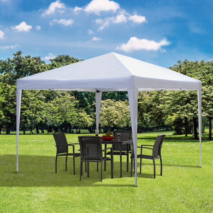 10x10ft Folding Pop Up Tent Outdoor Gazebo Canopy with Carrying Bag, White Pop Up Canopies   at Gallery Canada