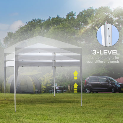 10x10ft Folding Pop Up Tent Outdoor Gazebo Canopy with Carrying Bag, White Pop Up Canopies   at Gallery Canada