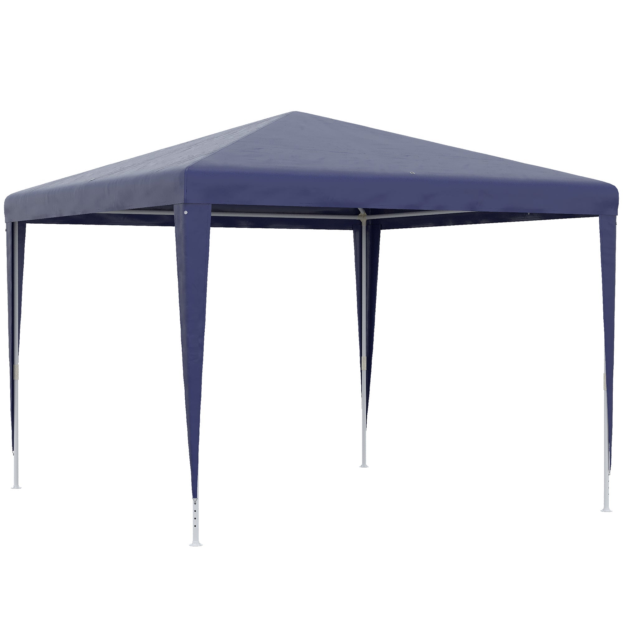 10x10ft Party Tent Portable Gazebo, Folding Garden Canopy Event Shelter Outdoor Sunshade Dark Blue Canopy Tents Dark Blue  at Gallery Canada