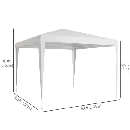 10x10ft Party Tent Portable Gazebo, Folding Garden Canopy Event Shelter Outdoor Sunshade White Canopy Tents   at Gallery Canada