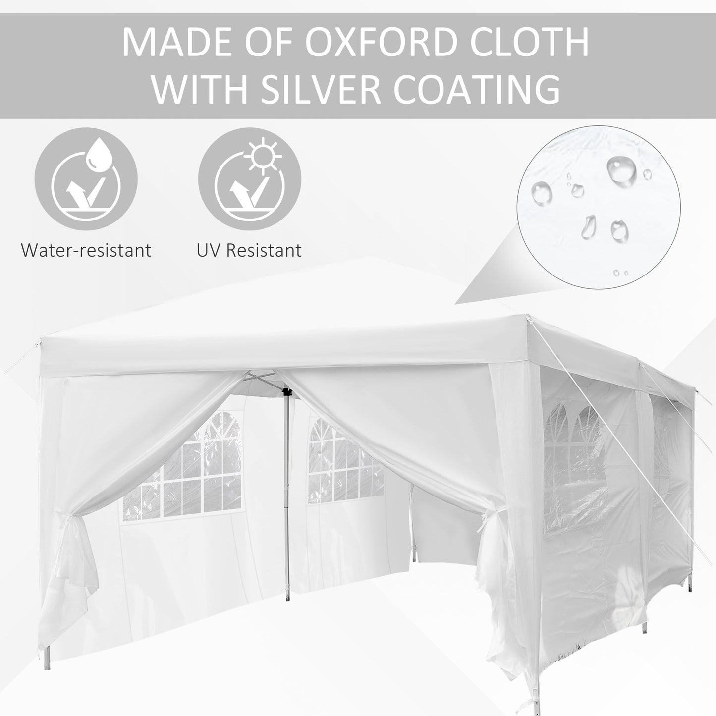 10x20ft Pop up Canopy Instant Party Tent Folding Portable Outdoor with 6 Sidewalls White Pop Up Canopies   at Gallery Canada