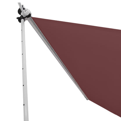 10x5ft Patio Sun Shade Canopy Manual Retractable Awning with 5.6-9.2ft Support Pole for Window, Door, Porch, Wine Red Patio Awnings   at Gallery Canada