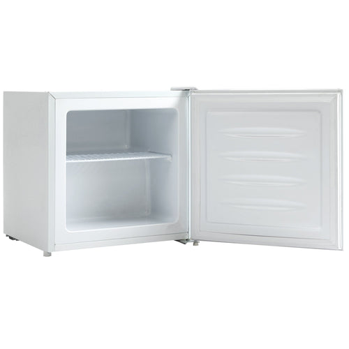 1.1 Cu. Ft. Mini Freezer, Compact Upright Freezer with Reversible Door, Removable Shelf, Adjustable Temperature, White