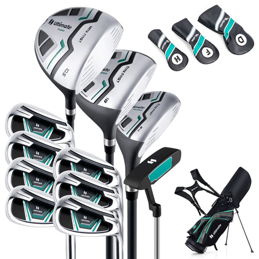 11 Pieces Complete Golf Club Package Set, Green Golf   at Gallery Canada