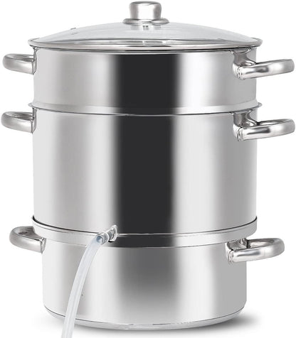 11-Quart Stainless Steel Fruit Juicer Steamer, Silver Food Steamers   at Gallery Canada