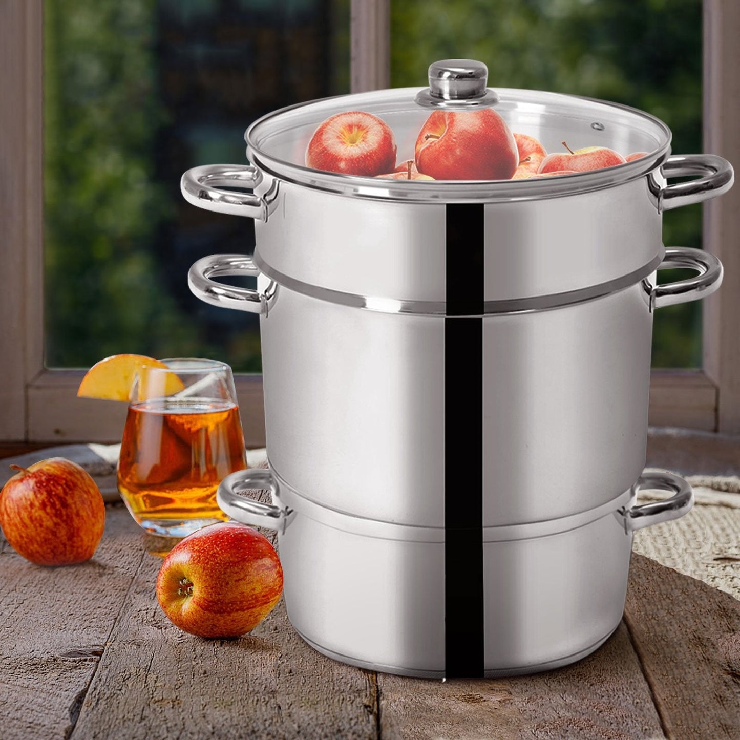 11-Quart Stainless Steel Fruit Juicer Steamer, Silver Food Steamers   at Gallery Canada