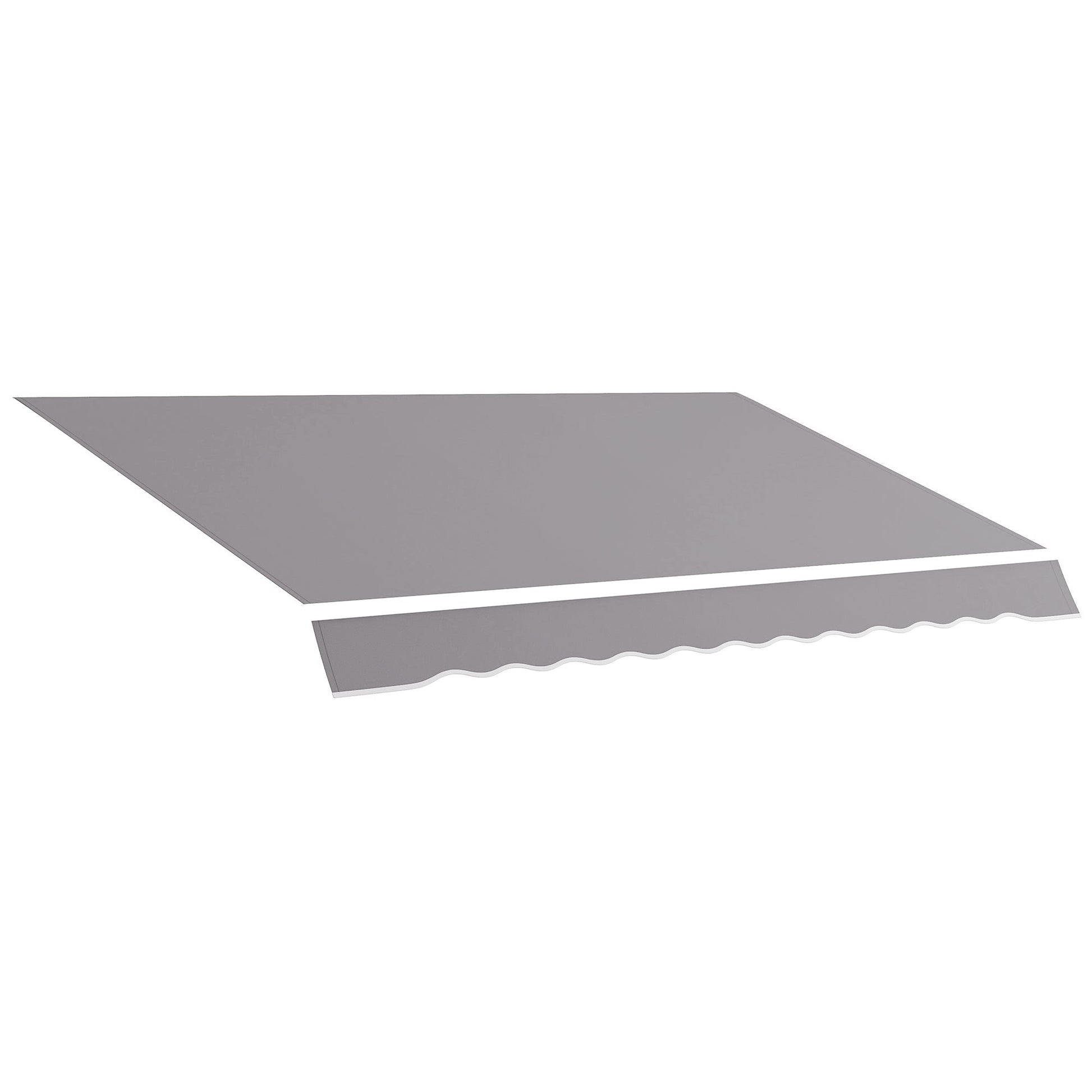 11' x 10' Outdoor Sunshade Canopy Awning Cover, Retractable Awning Fabric Replacement, UV Protection, Light Grey Awning Fabric Replacement Light Grey  at Gallery Canada