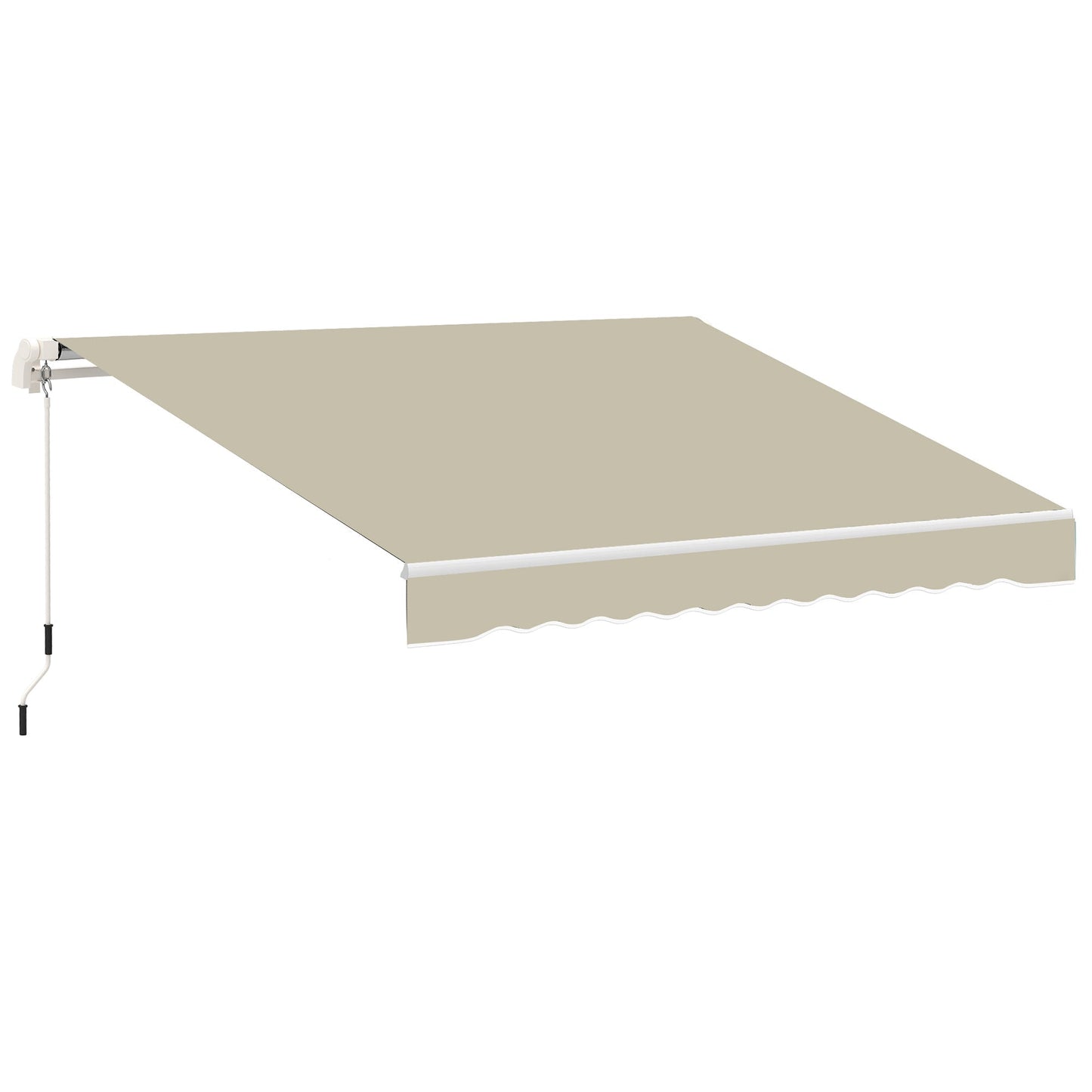 11' x 10' Retractable Awning Fabric Replacement Outdoor Sunshade Canopy Awning Cover, UV Protection, Cream White Awning Fabric Replacement Cream  at Gallery Canada