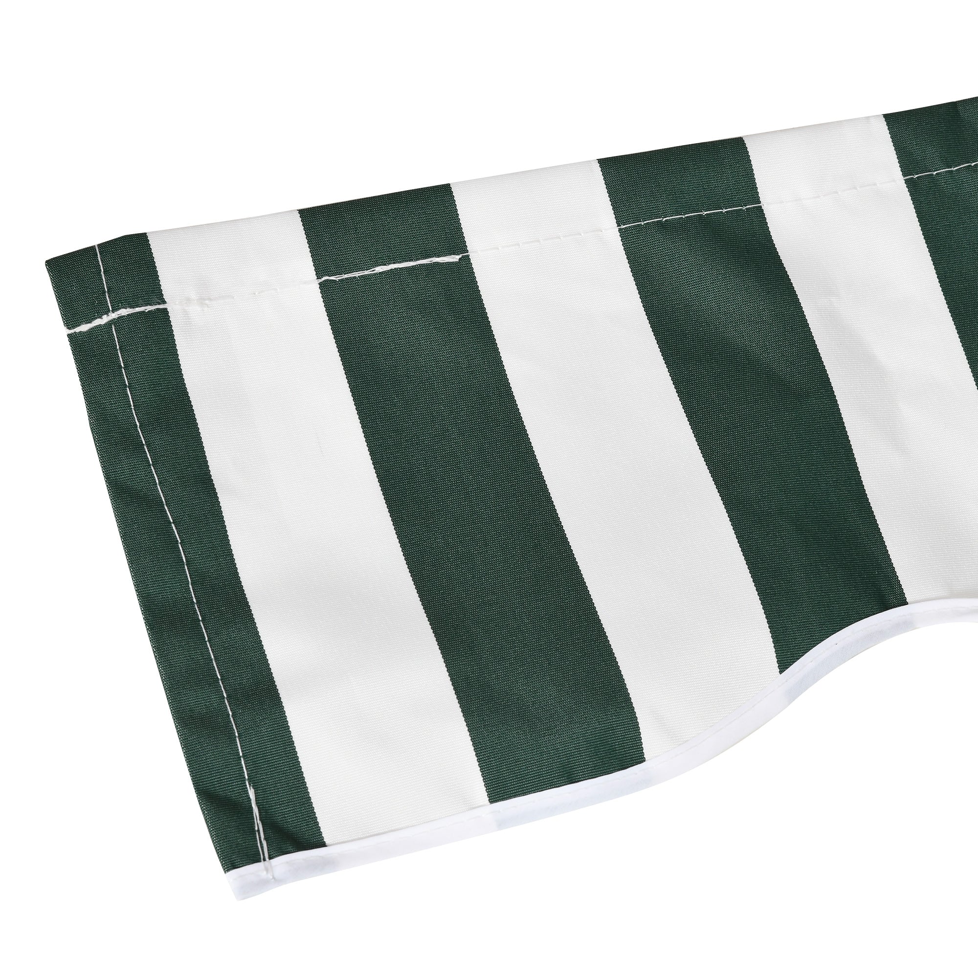 11' x 10' Retractable Awning Fabric Replacement Outdoor Sunshade Canopy Awning Cover, UV Protection, Green and White Awning Fabric Replacement   at Gallery Canada