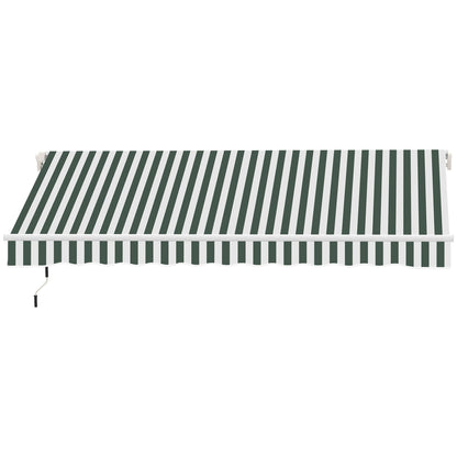 11' x 10' Retractable Awning Fabric Replacement Outdoor Sunshade Canopy Awning Cover, UV Protection, Green and White Awning Fabric Replacement   at Gallery Canada