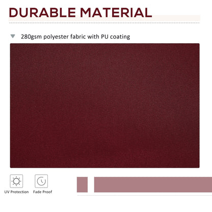 11' x 10' Retractable Awning Fabric Replacement Outdoor Sunshade Canopy Awning Cover, UV Protection, Wine Red Awning Fabric Replacement   at Gallery Canada