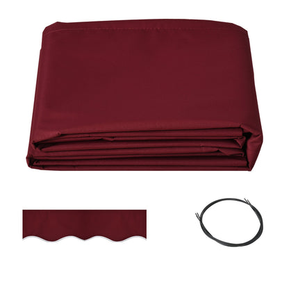 11' x 10' Retractable Awning Fabric Replacement Outdoor Sunshade Canopy Awning Cover, UV Protection, Wine Red Awning Fabric Replacement Wine Red  at Gallery Canada