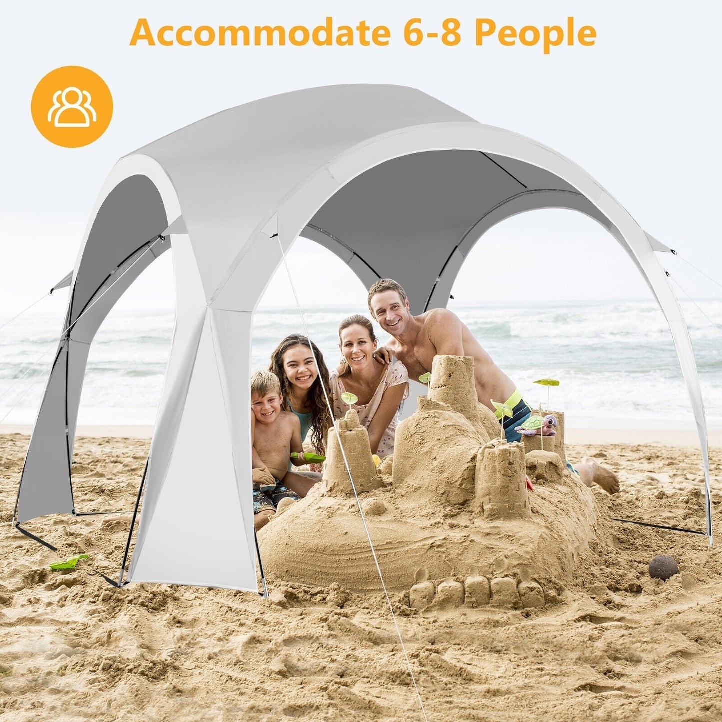 11 x 11 Inch Patio Sun Shade Shelter Canopy Tent Portable UPF 50+ Outdoor Beach, White Tents   at Gallery Canada