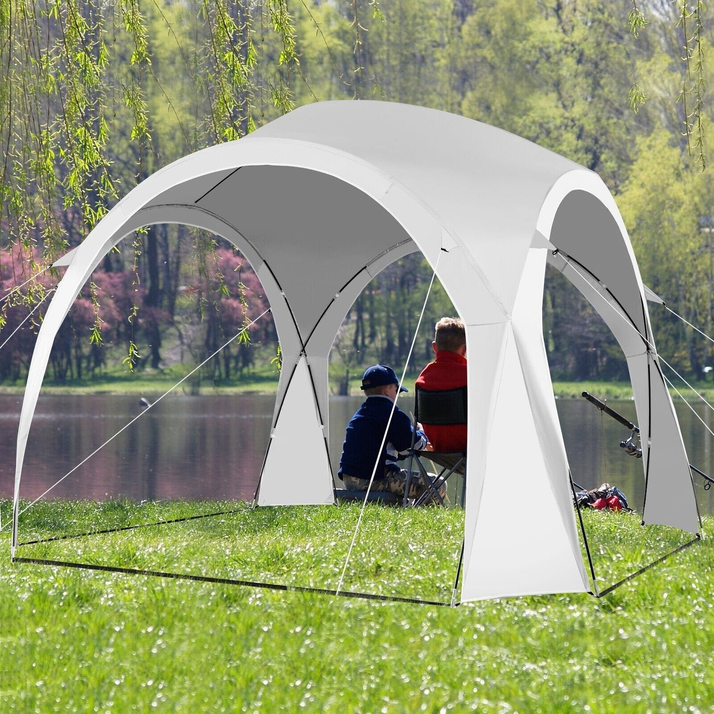 11 x 11 Inch Patio Sun Shade Shelter Canopy Tent Portable UPF 50+ Outdoor Beach, White Tents   at Gallery Canada